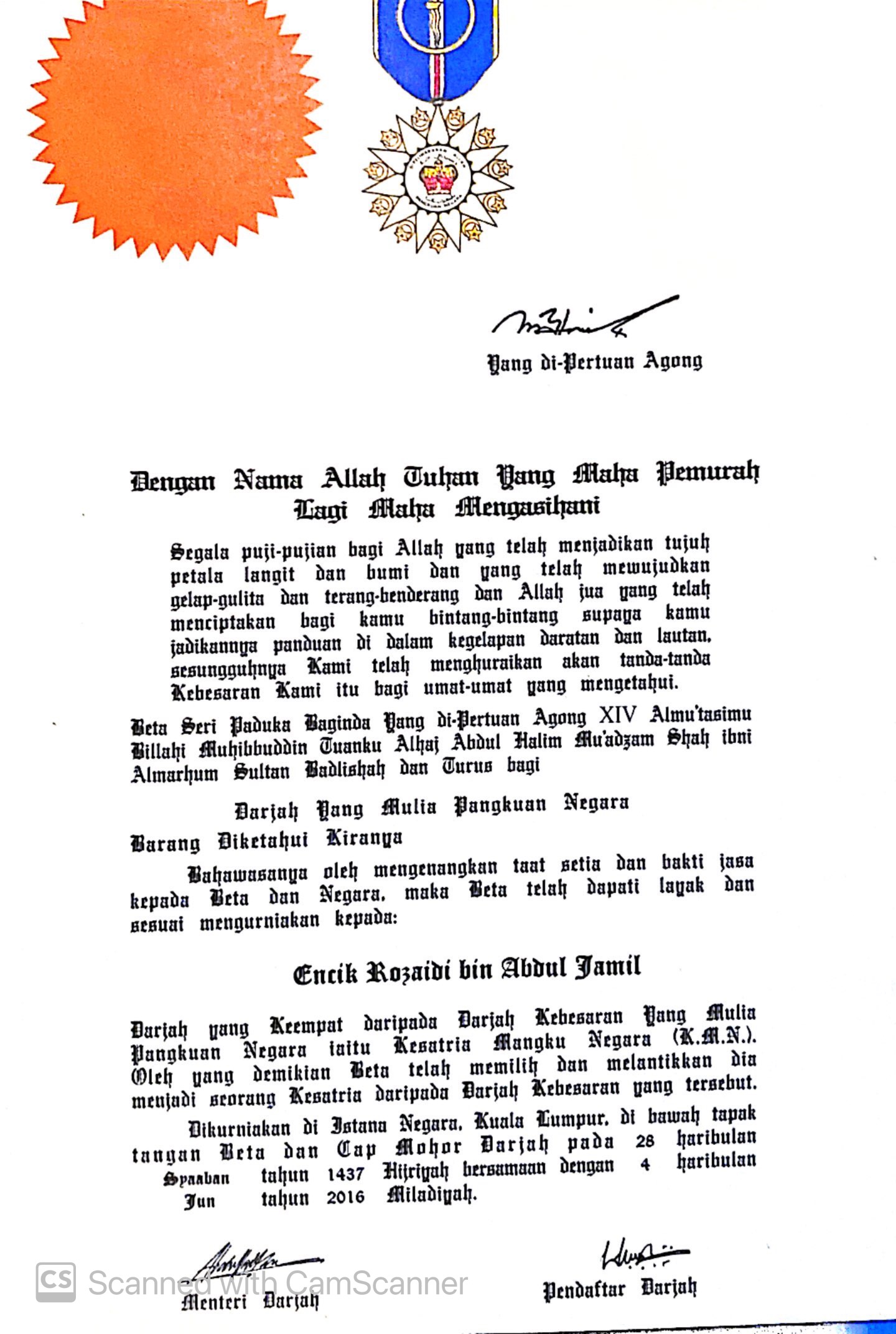 Kesatria Mangku Negara